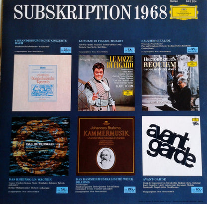 Various : Subskription 1968 (LP, Album, Comp)