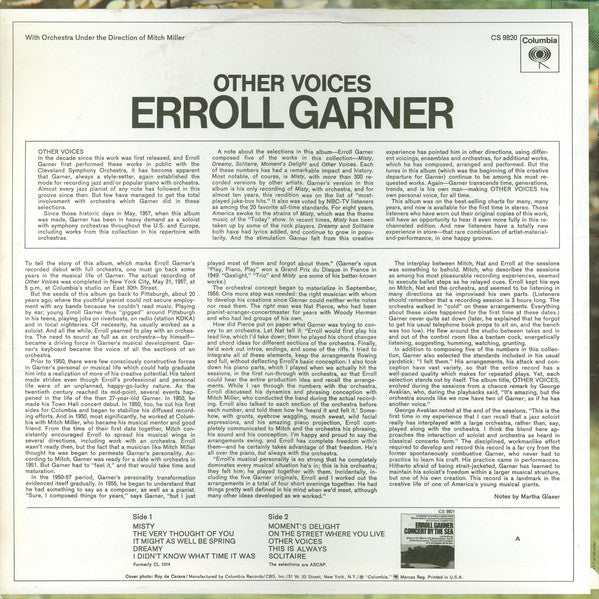 Erroll Garner : Other Voices (LP, Album, RE)