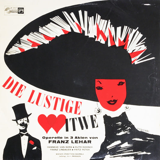 Franz Lehár, Hanneke van Bork, Ruth Rohner, Franz Lindauer, Fritz Peter, Wiener Operetten-Ensemble, Boris Mersson : Die Lustige Witwe (LP)