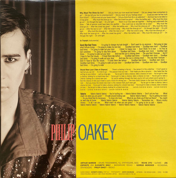 Philip Oakey & Giorgio Moroder : Philip Oakey & Giorgio Moroder (LP, Album, P/Mixed)