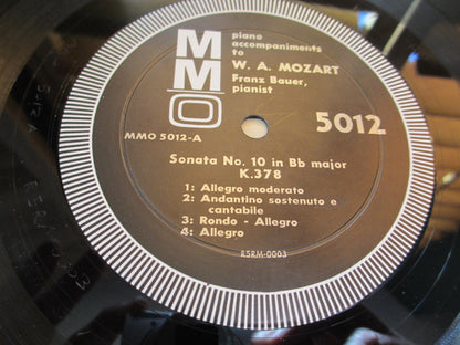 Franz Bauer : Piano Accompaniments To W.A. Mozart - Music Minus One Violin (LP, Gat)