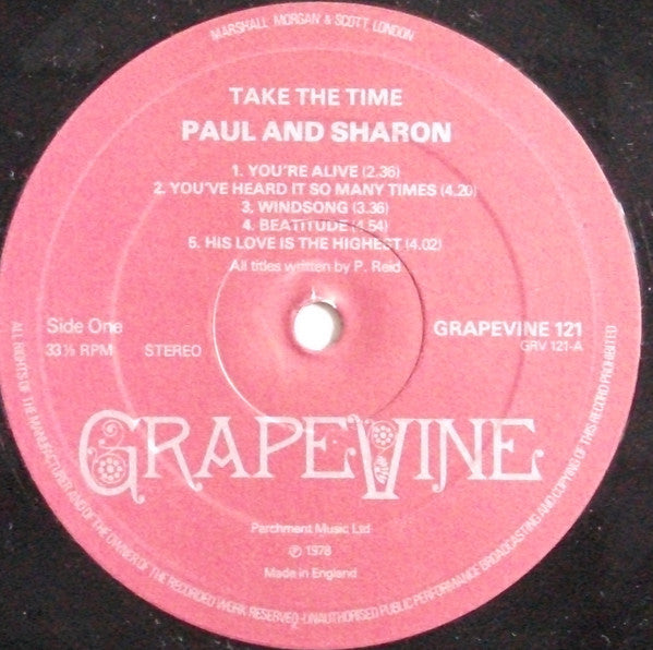 Paul And Sharon Reid : Take The Time (LP)