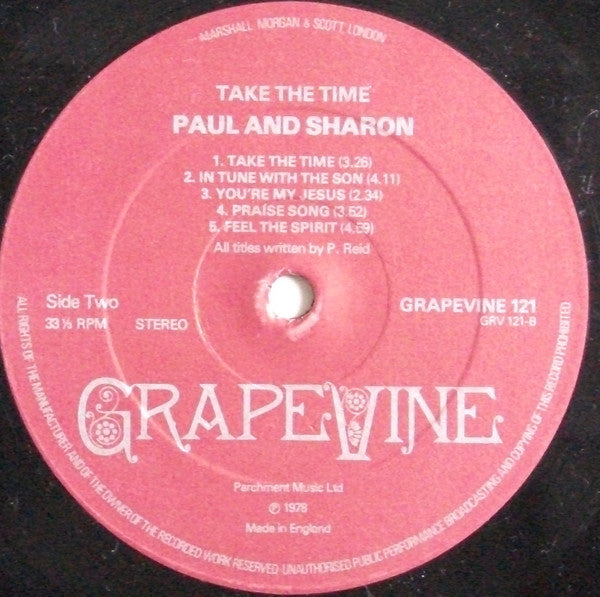 Paul And Sharon Reid : Take The Time (LP)