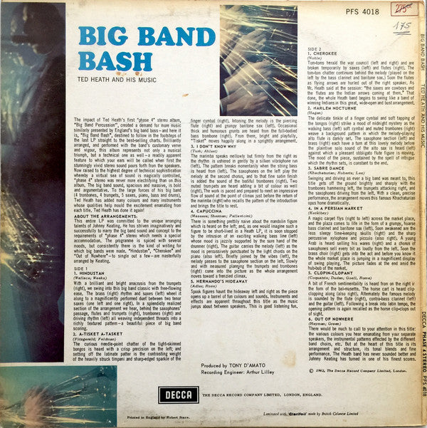 Ted Heath And His Music : Big Band Bash (LP, Album, RE)