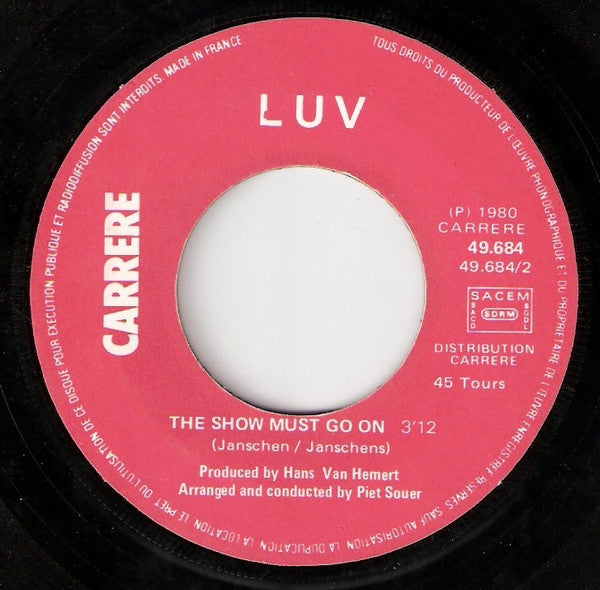 Luv' : My Number One (7", Single)