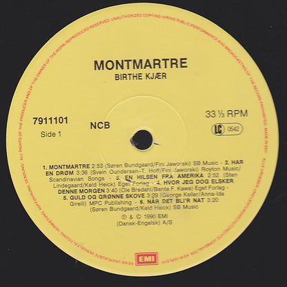 Birthe Kjær : Montmartre (LP, Album)