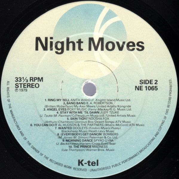 Various : Night Moves (LP, Comp, Car)