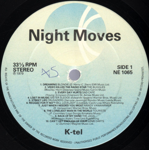 Various : Night Moves (LP, Comp, Car)