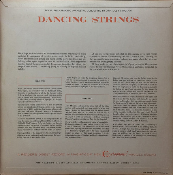 The Royal Philharmonic Orchestra, Anatole Fistoulari : Dancing Strings (LP, Mono)