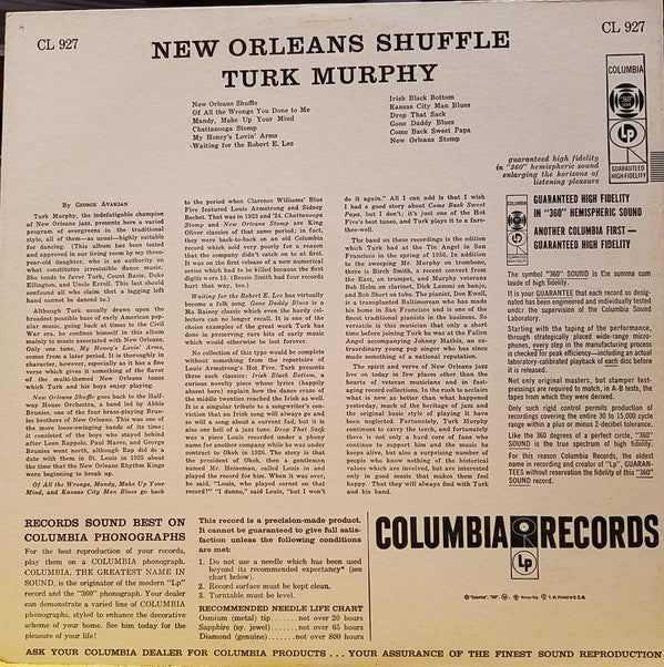 Turk Murphy's Jazz Band : New Orleans Shuffle (LP)