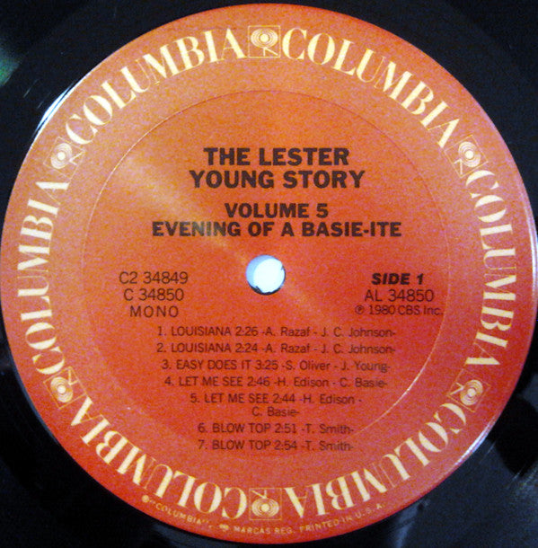 Lester Young : Volume 5 - Evening Of A Basie-ite (2xLP, Comp, Mono)