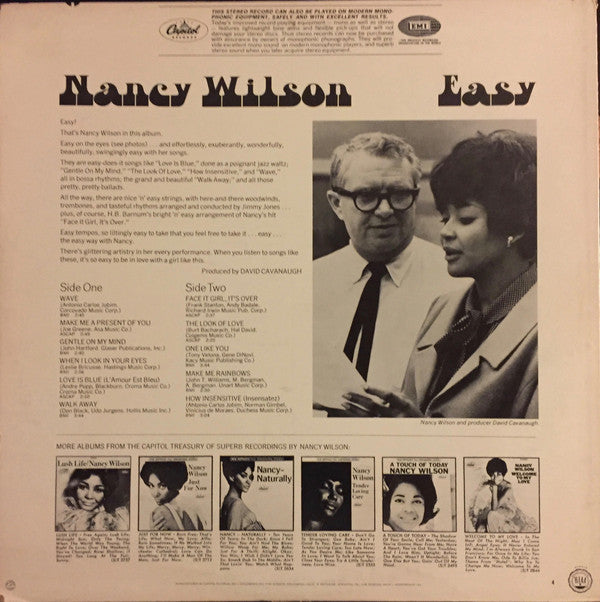 Nancy Wilson : Easy (LP, Album, Jac)