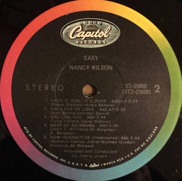 Nancy Wilson : Easy (LP, Album, Jac)