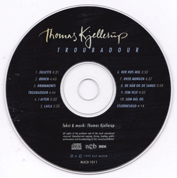 Thomas Kjellerup : Troubadour (CD, Album)