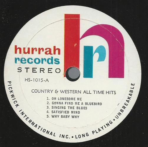 Unknown Artist : Country & Western All Time Hits (LP, Album)