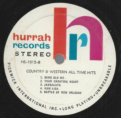 Unknown Artist : Country & Western All Time Hits (LP, Album)