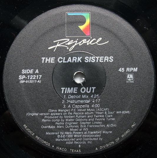 The Clark Sisters : Time Out (12")