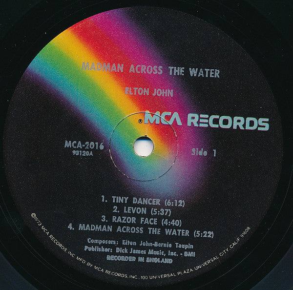 Elton John : Madman Across The Water (LP, Album, RE, Glo)