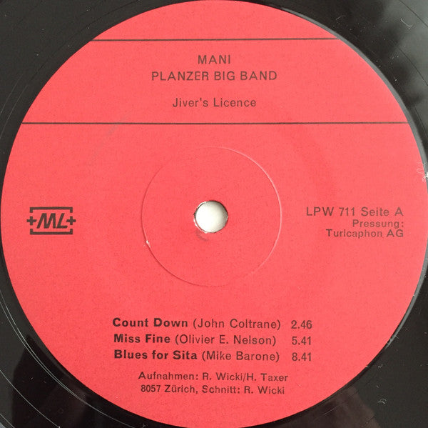 Mani Planzer Big Band : Jiver's Licence (LP)