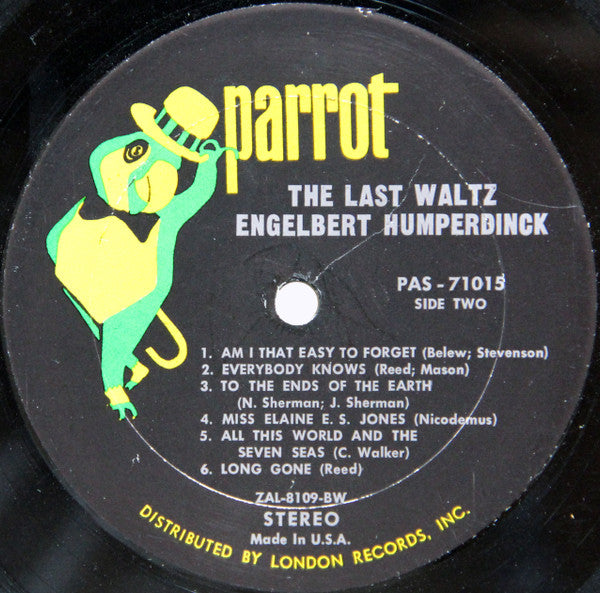 Engelbert Humperdinck : The Last Waltz (LP, Album, BW)