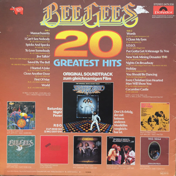 Bee Gees : 20 Greatest Hits (LP, Comp)