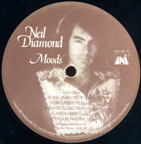 Neil Diamond : Moods (LP, Album, Pin)