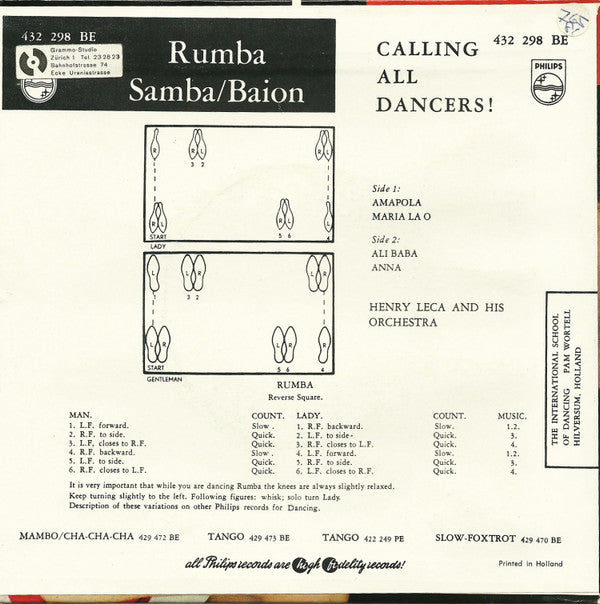 Henry Leca Et Son Orchestre : Rumba Samba / Baion (7", Mono)