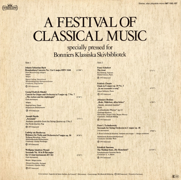 Various : A Festival Of Classical Music (LP, Comp)