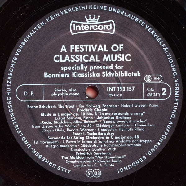 Various : A Festival Of Classical Music (LP, Comp)