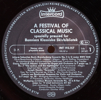 Various : A Festival Of Classical Music (LP, Comp)