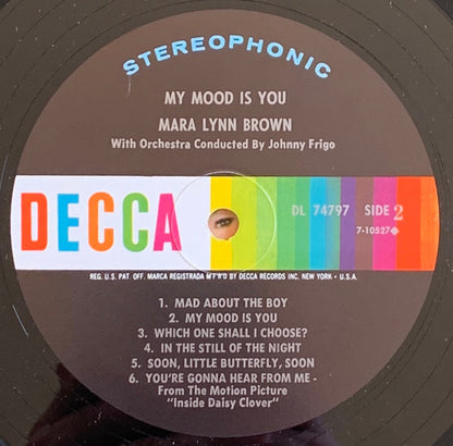 Mara Lynn Brown Orchestra Directed John Frigo : My Mood Is You... (LP, Album)