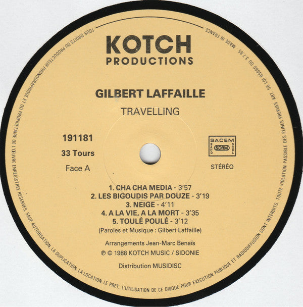 Gilbert Laffaille : Travelling (LP, Album)