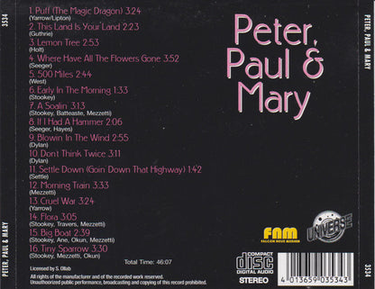 Peter, Paul & Mary : Peter, Paul & Mary (CD, Comp)