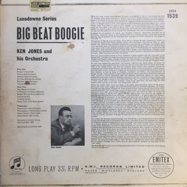 Ken Jones And His Orchestra : Big Beat Boogie (LP, Album)