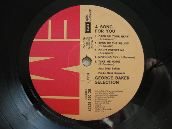 George Baker Selection : A Song For You (LP, Album, Gat)