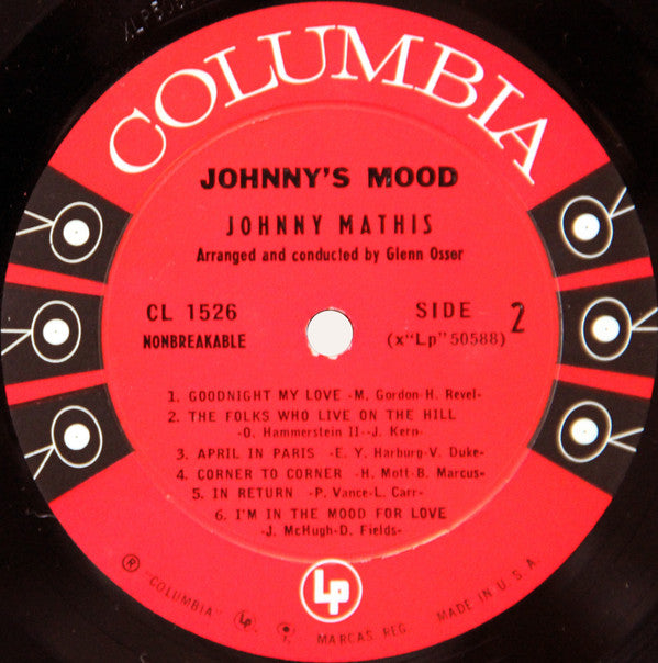 Johnny Mathis : Johnny's Mood (LP, Album, Mono)