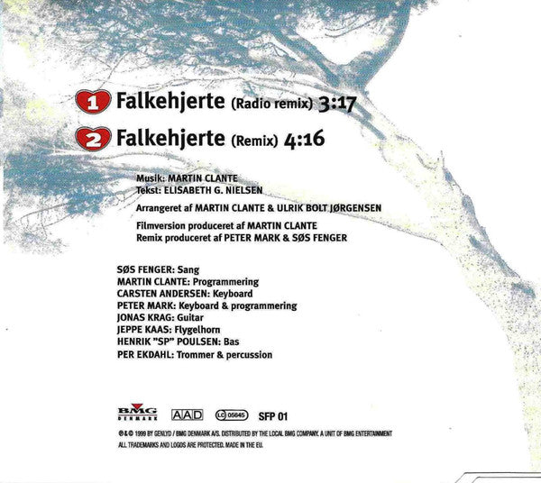 Søs Fenger : Falkehjerte (CD, Single, Promo)