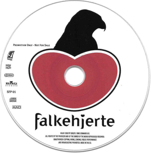 Søs Fenger : Falkehjerte (CD, Single, Promo)