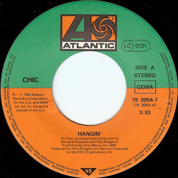 Chic : Hangin' (7", Single)