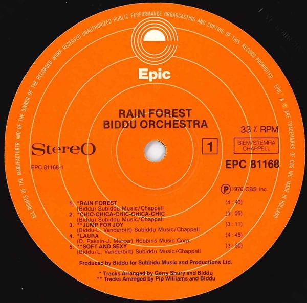 Biddu Orchestra : Rain Forest (LP, Album)