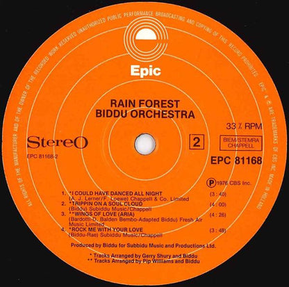 Biddu Orchestra : Rain Forest (LP, Album)