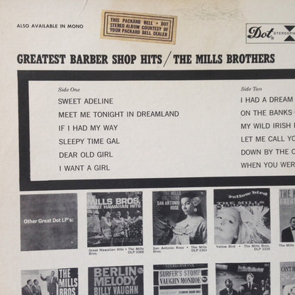 The Mills Brothers : Greatest Barbershop Hits (LP, RE, Ste)