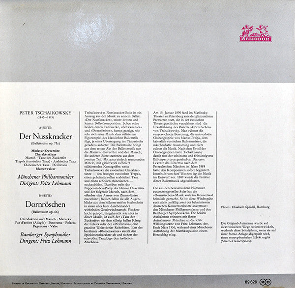 Pyotr Ilyich Tchaikovsky, Fritz Lehmann, Münchner Philharmoniker, Bamberger Symphoniker : Der Nussknacker / Dornröschen (LP, Comp, RE)