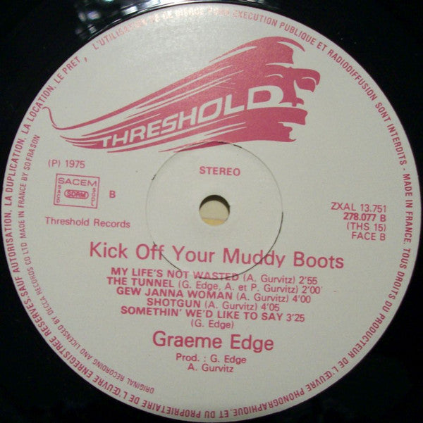 The Graeme Edge Band Featuring Adrian Gurvitz : Kick Off Your Muddy Boots (LP, Album)