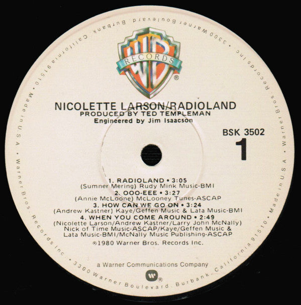 Nicolette Larson : Radioland (LP, Album, Win)