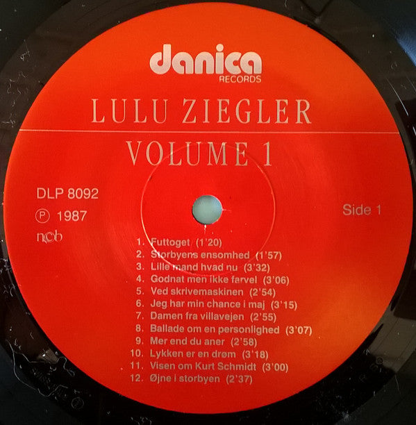 Lulu Ziegler : Lulu Ziegler - Portræt Af En Diseuse - Volume 1 (2xLP, Comp)