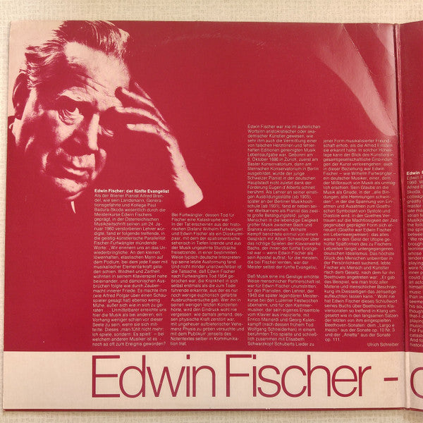 Edwin Fischer Spielt Ludwig van Beethoven : Piano Sonatas Nr, 7, 8, 31, 32 (2xLP, Comp, Mono)