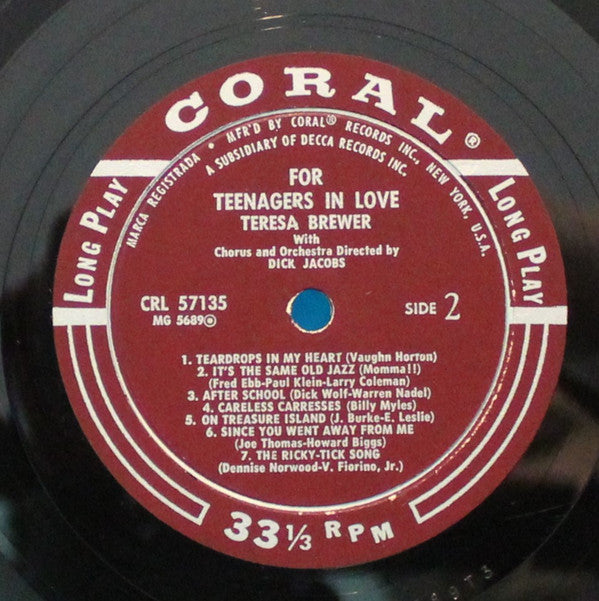 Teresa Brewer : For Teenagers In Love (LP)