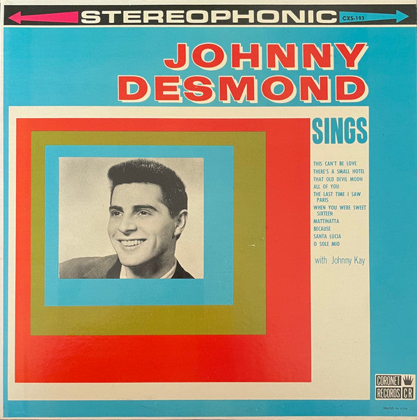 Johnny Desmond With Johnny Kay : Johnny Desmond Sings (LP, Album)