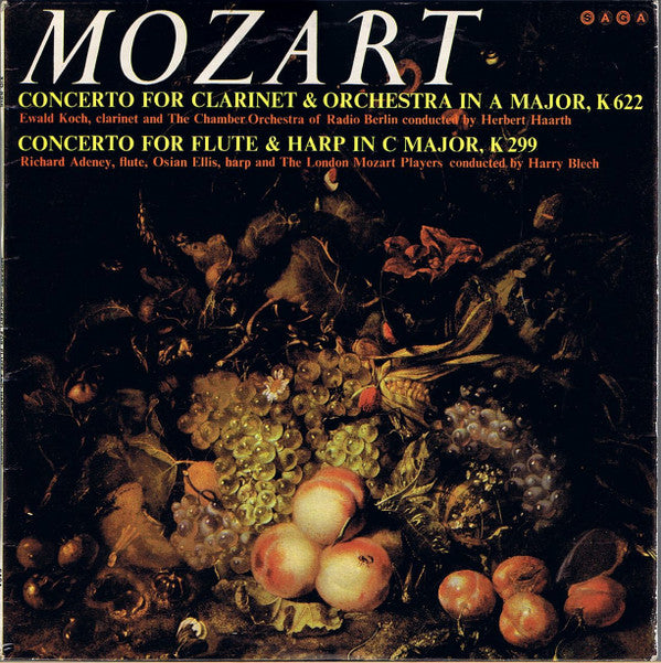 Wolfgang Amadeus Mozart : Concerto For Clarinet & Orchestra In A Major, K 622 / Concerto For Flute & Harp In C Major, K 299 (LP, Mono)